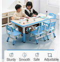 Nouveauté 2026 – Ensemble table et chaises pour enfants TROPOW , table réglable en hauteur pour tout-petits et 6 chaises, table multi-activités avec plateau à motifs graffiti et pieds antidérapants pour les enfants de 2 à 10 ans, idéale pour les gard