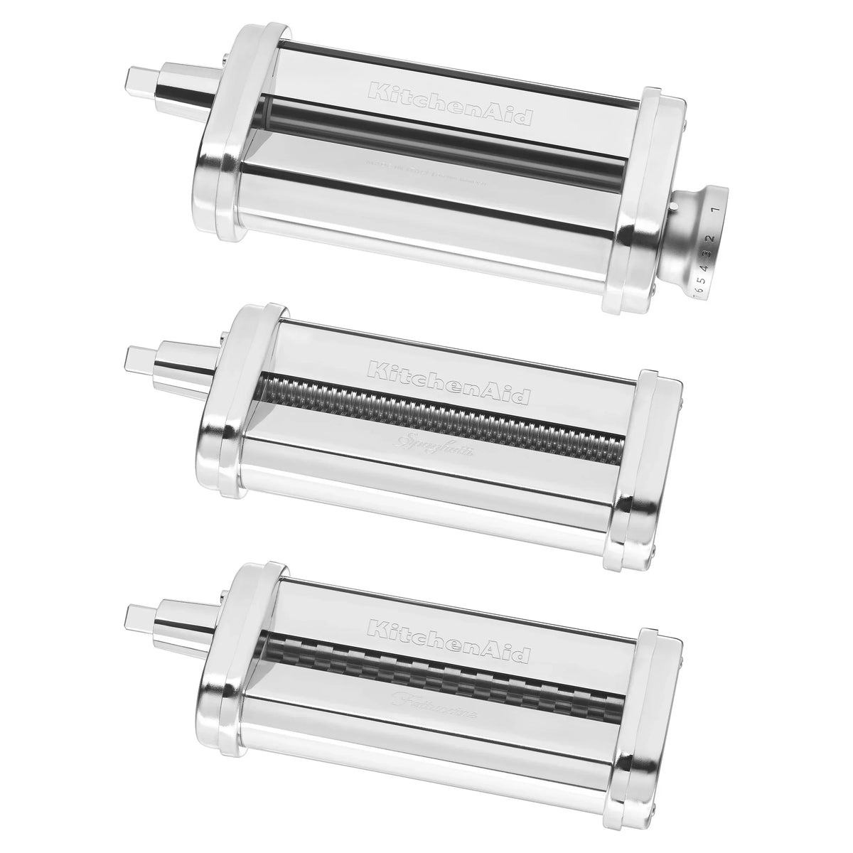 Nouveauté 2026 – Ensemble de 3 pièces KitchenAid (rouleau et coupe-pâtes), métal, KSMPRA
