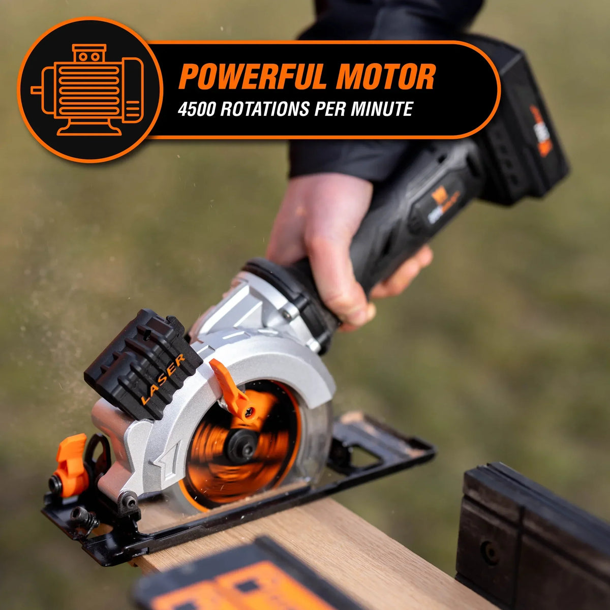 Nouveauté 2026 – Scie circulaire miniature sans fil WEN 20V Max 4-1/2 pouces avec batterie 2,0 Ah et chargeur