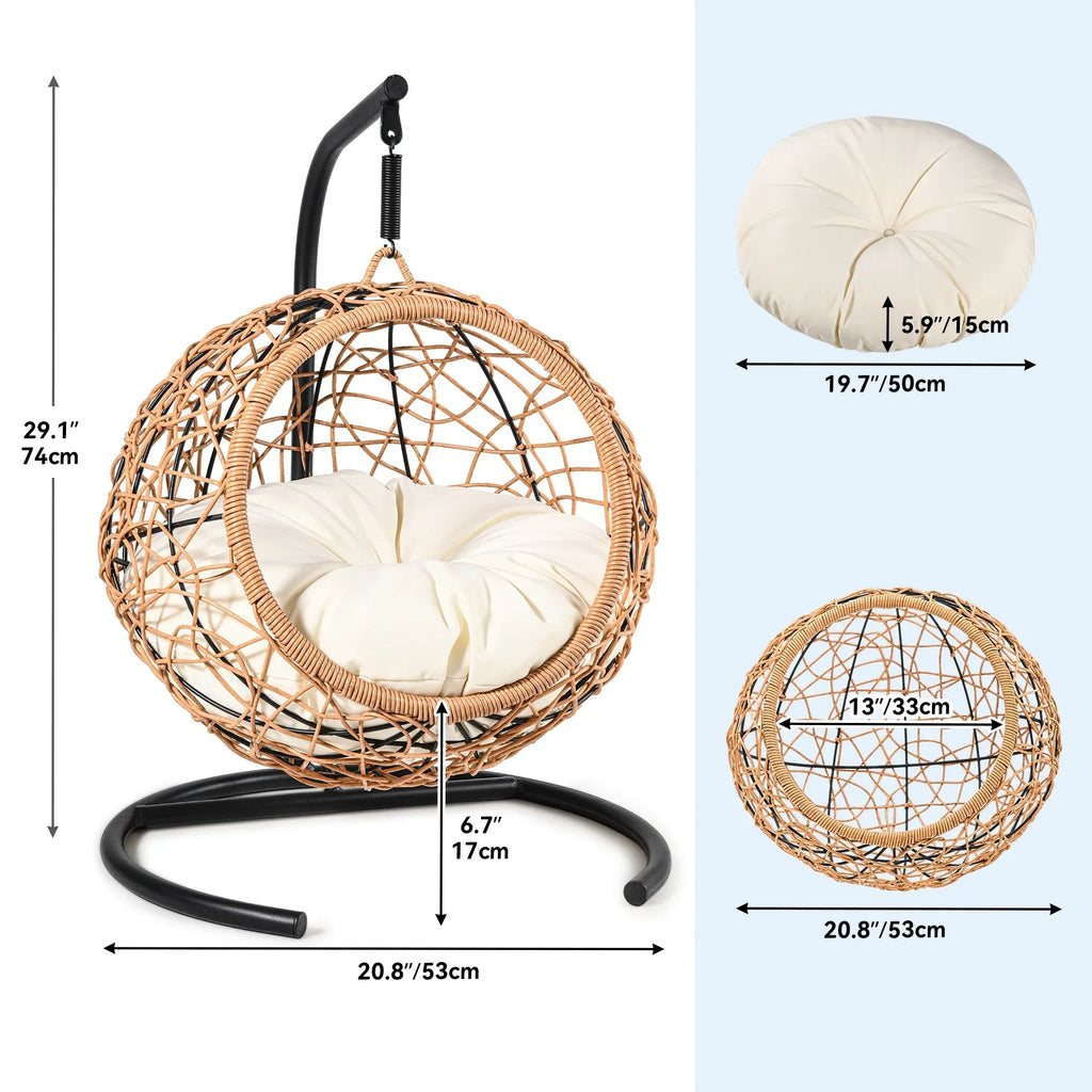 Nouveauté 2026 – Lit surélevé pour chat d'intérieur Dextrus avec coussin amovible, marron uni