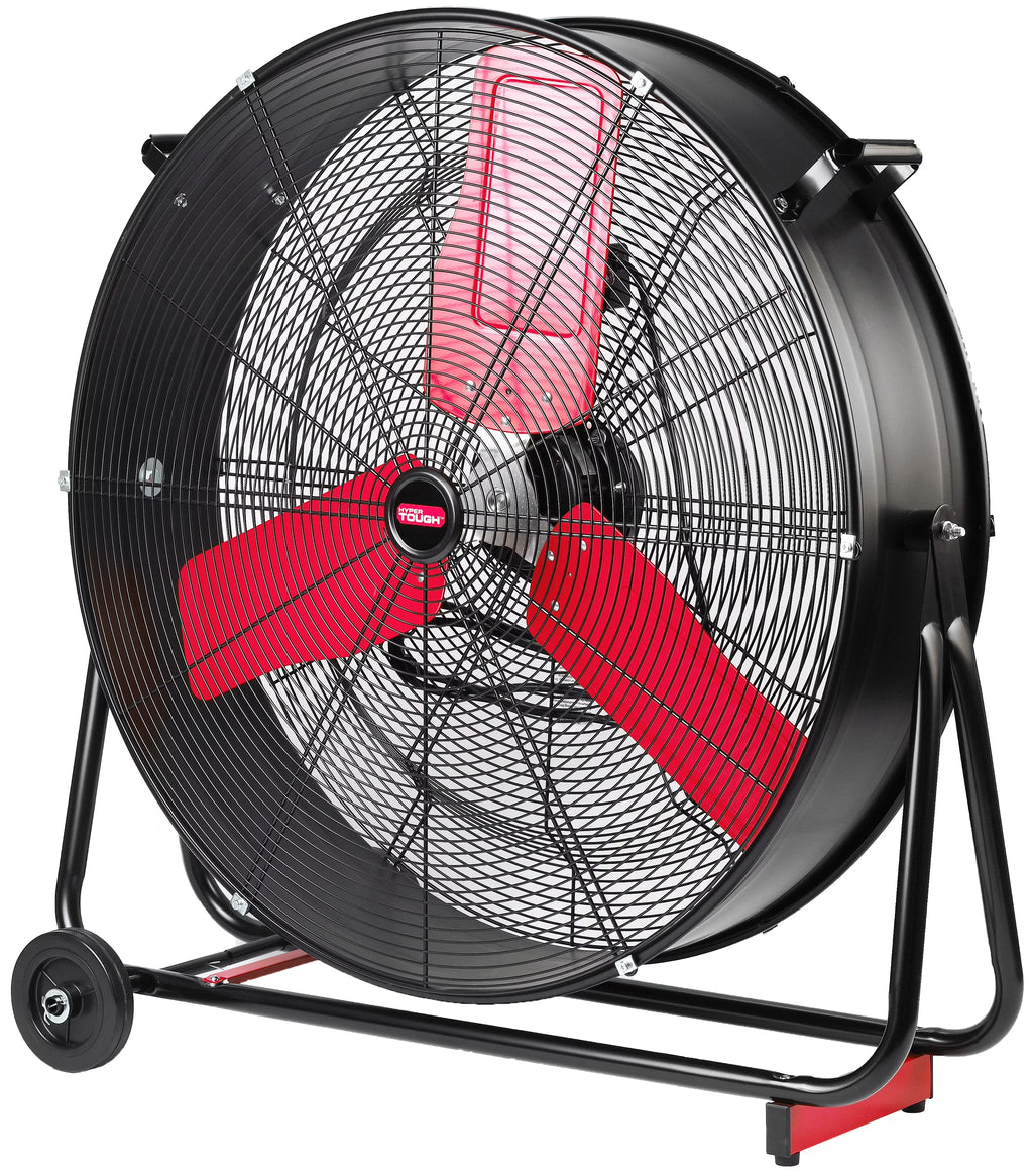 Nouveauté 2026 – Ventilateur tambour incliné haute vitesse Hyper Tough 30 pouces, rouge et noir
