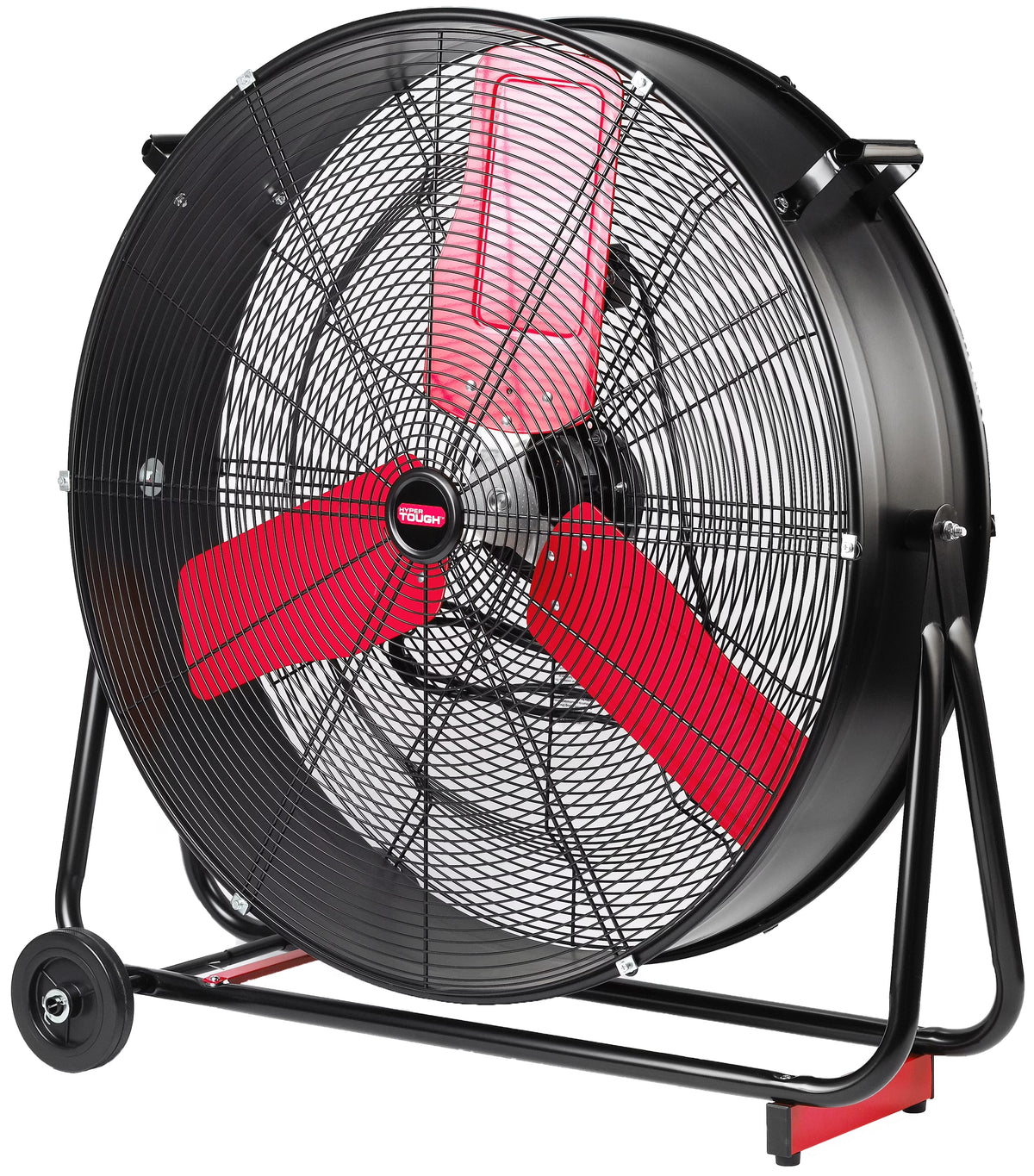 Nouveauté 2026 – Ventilateur tambour incliné haute vitesse Hyper Tough 30 pouces, rouge et noir