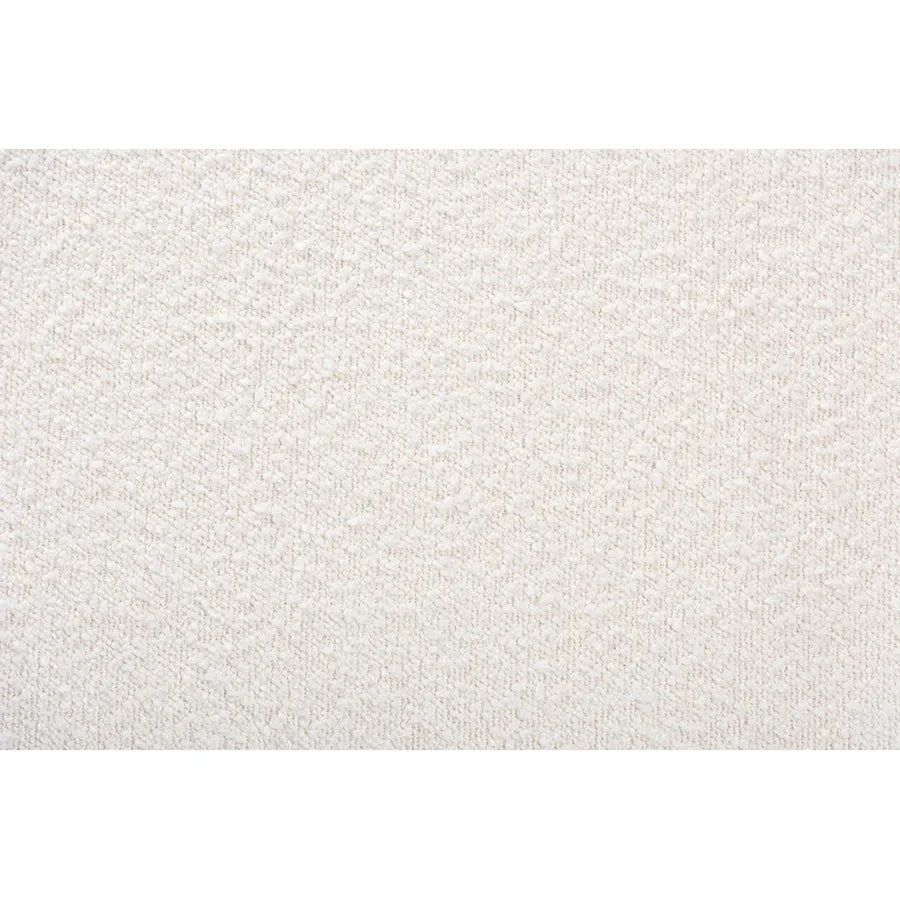 Nouveauté 2026 – Banc Baxton Studio Rika Japandi en tissu bouclé crème et bois finition noyer brun