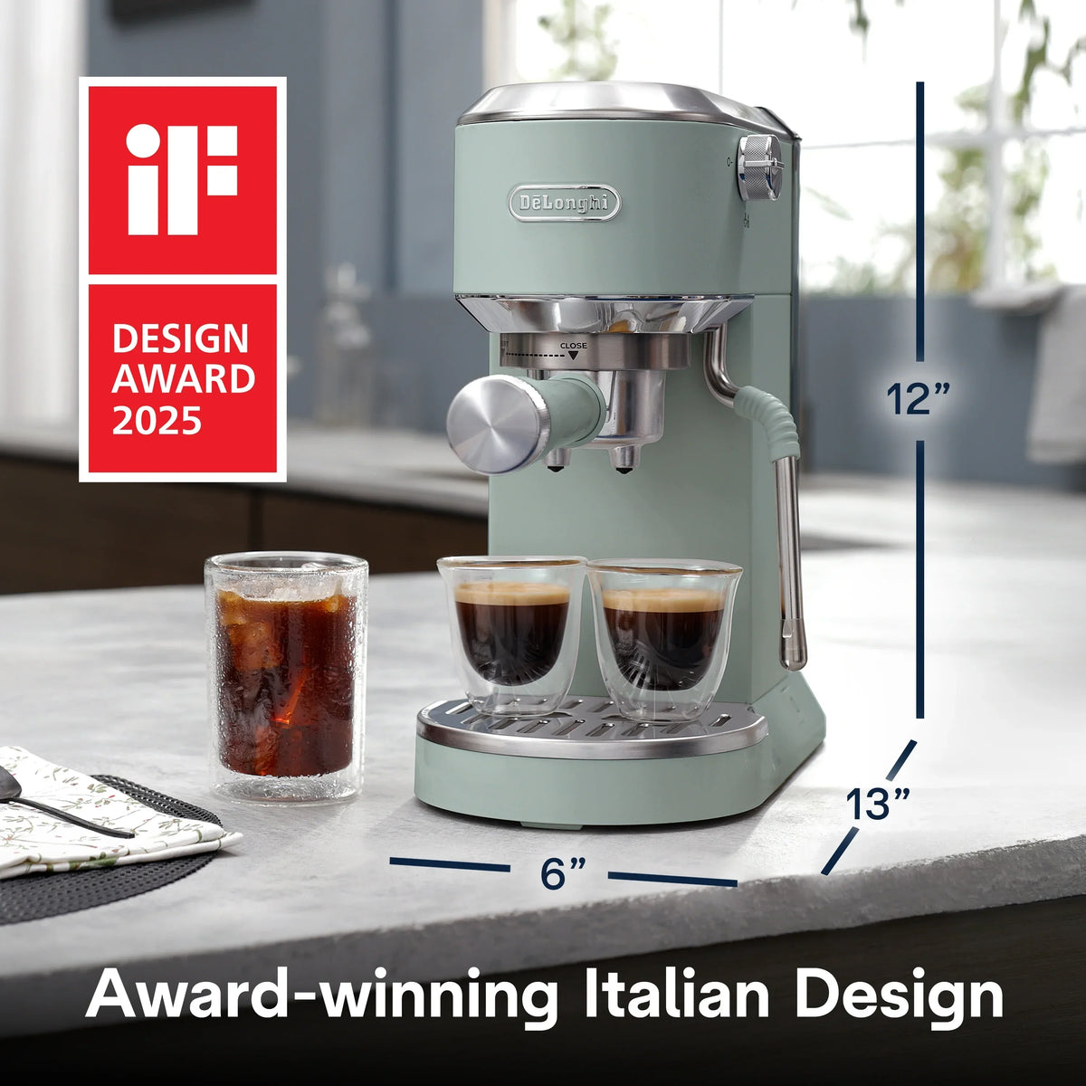 Nouveauté 2026 – Machine à expresso De’Longhi Dedica Duo , format compact avec mousseur intégré pour latte art, expresso, café infusé à froid, lattes et plus encore, acier inoxydable