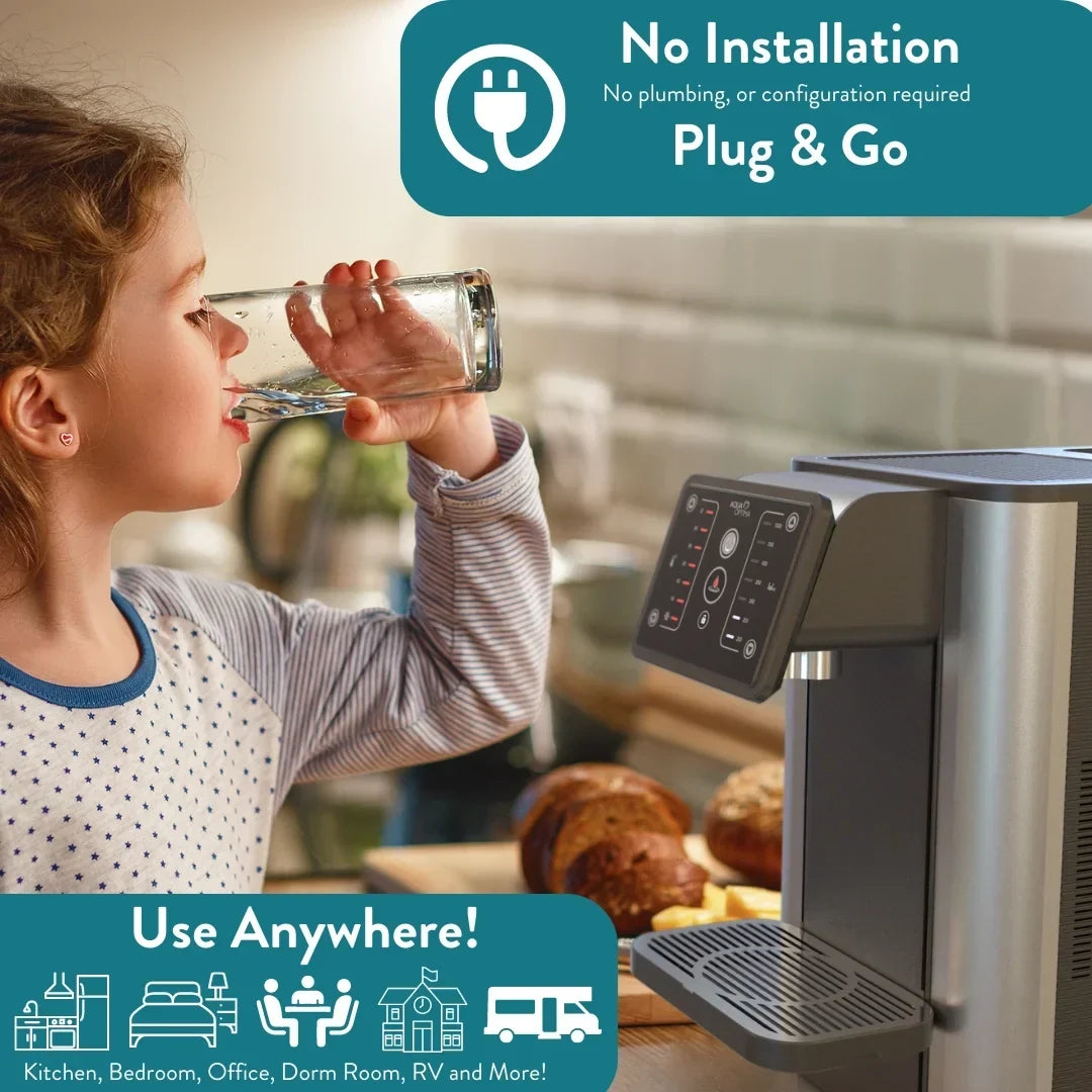 Nouveauté 2026 – Distributeur d'eau filtrée instantanée chaude et froide Aqua Optima , sans bouteille, à poser sur le comptoir, distribution automatique, aucune installation requise