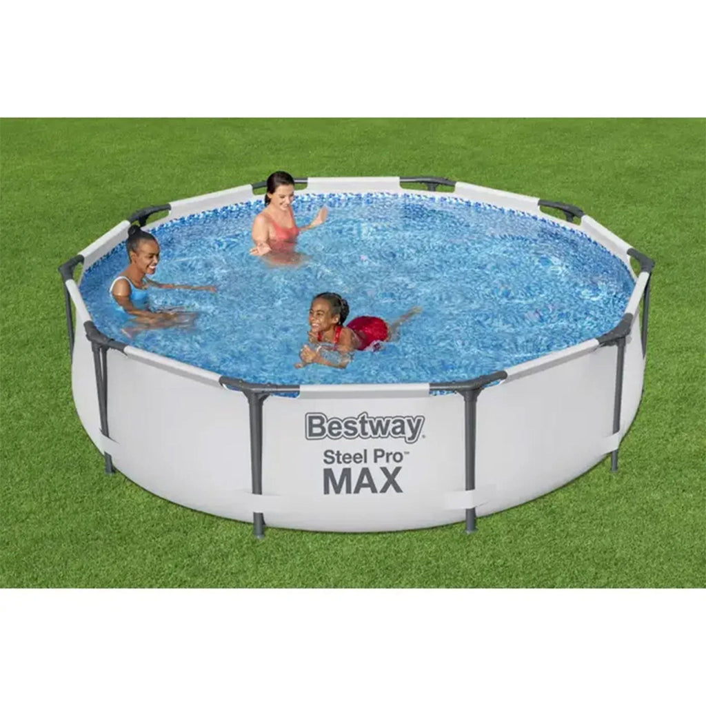 Nouveauté 2026 – Piscine hors sol extérieure Bestway Steel Pro MAX 10'x30" avec pompe, structure métallique, ronde