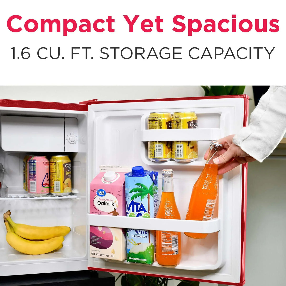 Nouveauté 2026 – Réfrigérateur Frigidaire , 1,6 pi³, style rétro compact, avec ouvre-bouteille latéral, couleur corail