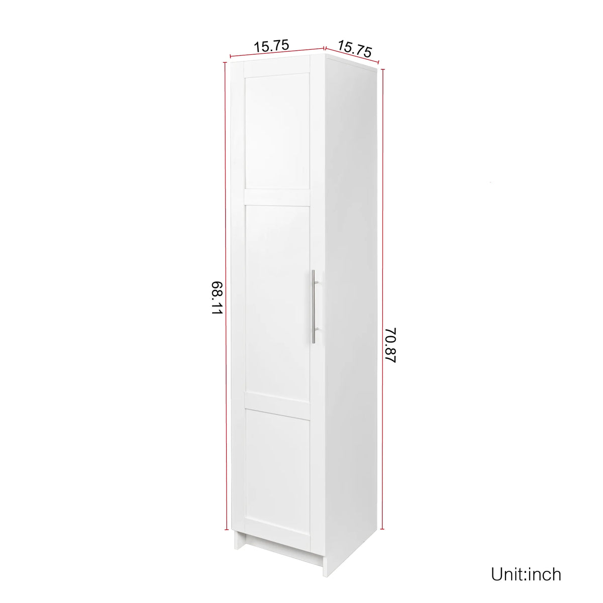 Nouveauté 2026 – Armoire de rangement haute Slim , meuble garde-manger avec portes et étagères, idéale pour les petits espaces (cuisine, salon, salle de bain