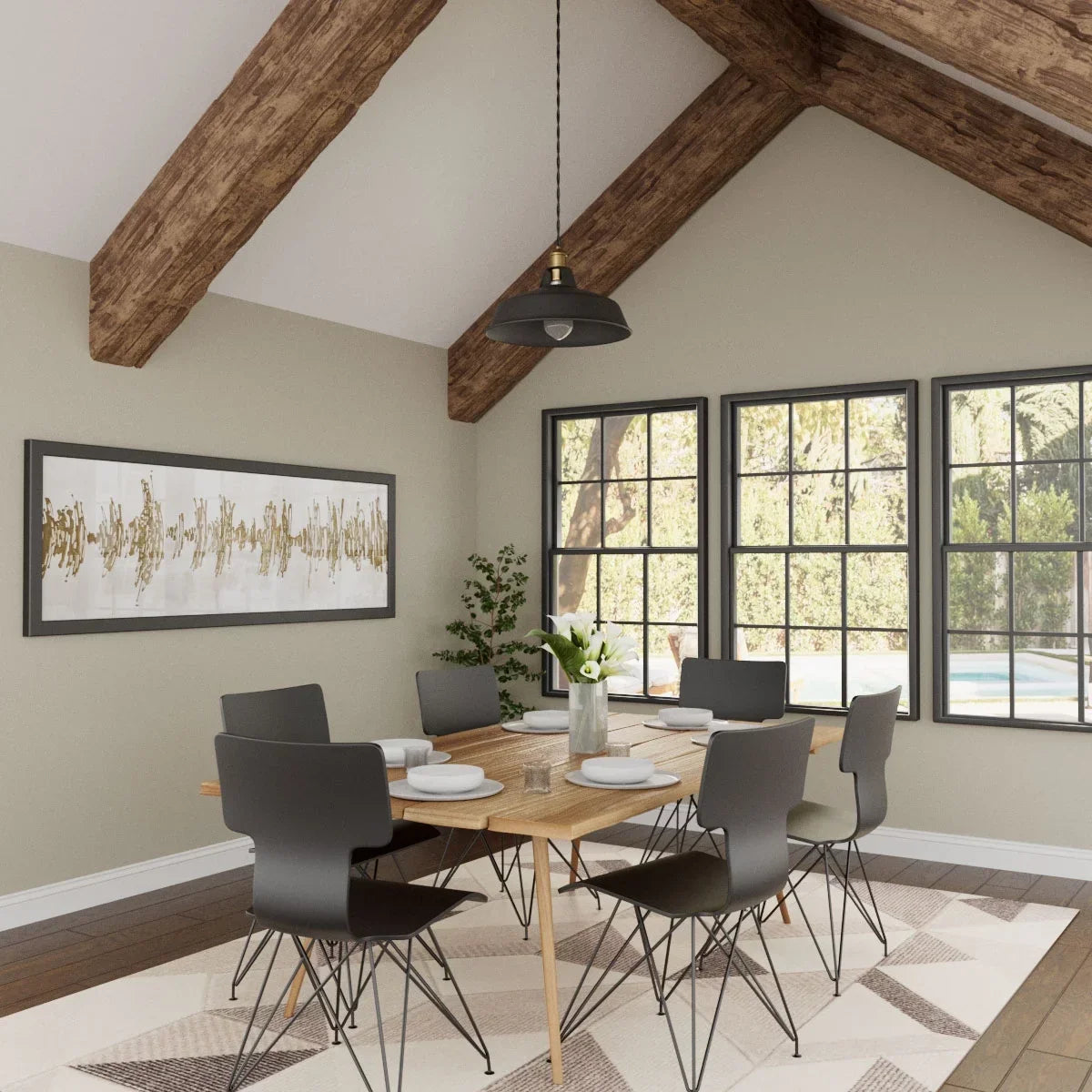 Nouveauté 2026 – Ekena Millwork 3 1/2 po L x 3 1/2 po H x 120 po P 3 côtés (poutre en U) Bois de récupération HeritageTimber Faux bois Poutre de plafond, Brun Kona