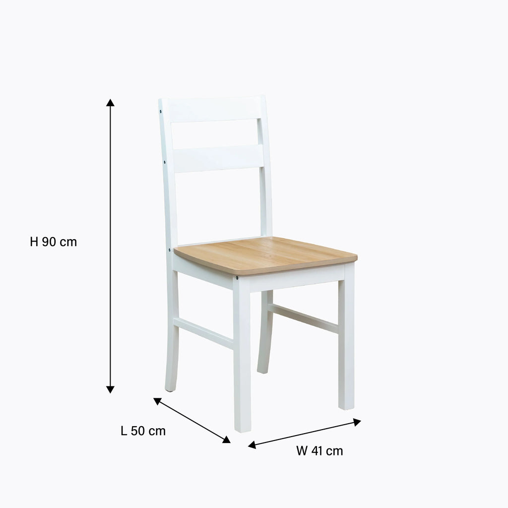 Nouveauté 2026 – Ensemble de salle à manger 5 pièces Mainstays , 1 table et 4 chaises, blanc, MDF et bois d'hévéa, intérieur, table de 117 cm (L) x 74 cm (l) x 76 cm (H