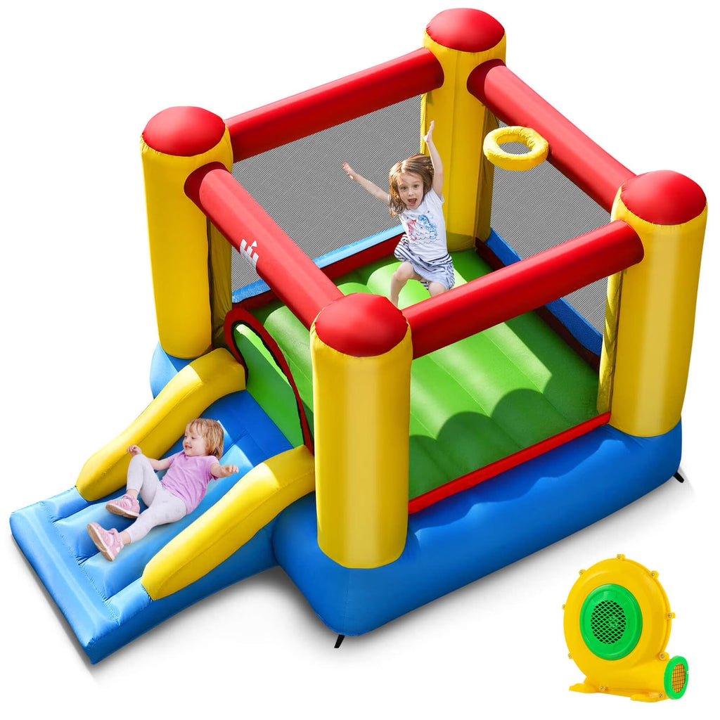 Nouveauté 2026 – Château gonflable Costway pour enfants avec toboggan et souffleur de 480 W
