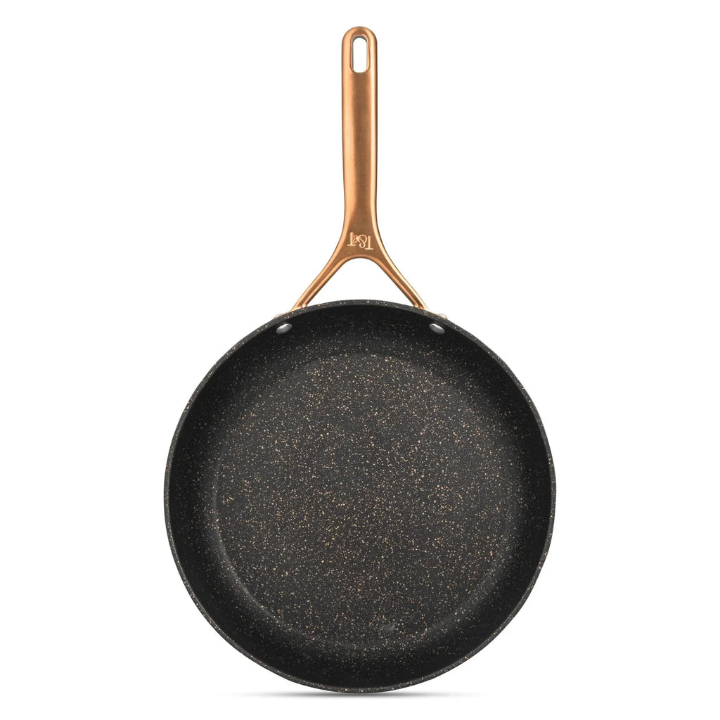 Nouveauté 2026 – Batterie de cuisine antiadhésive 12 pièces Thyme & Table Supreme , casseroles et poêles - Bronze