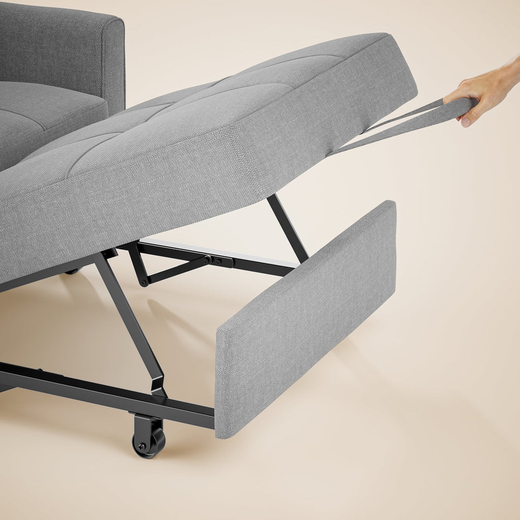 Nouveauté 2026 – Canapé-lit convertible 3 en 1 Aiho pour salon, gris foncé