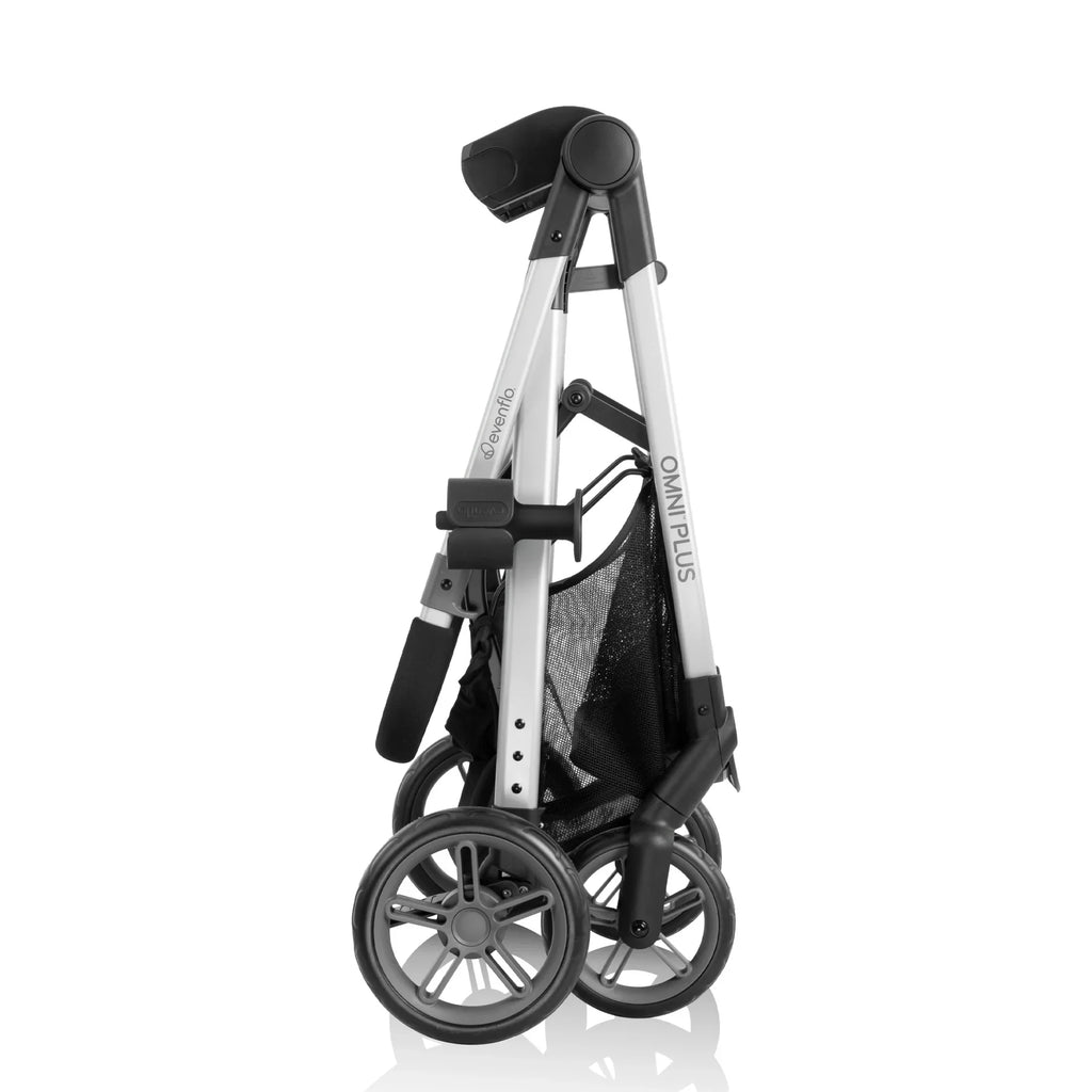 Nouveauté 2026 – Système de voyage modulaire Evenflo Omni Plus avec siège auto pour bébé LiteMax Sport, gris Mylar, unisexe