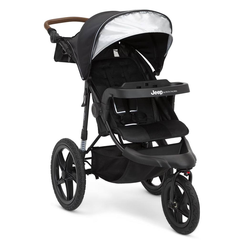 Nouveauté 2026 – Poussette de jogging Jeep TurboGlyde de Delta Children, noire