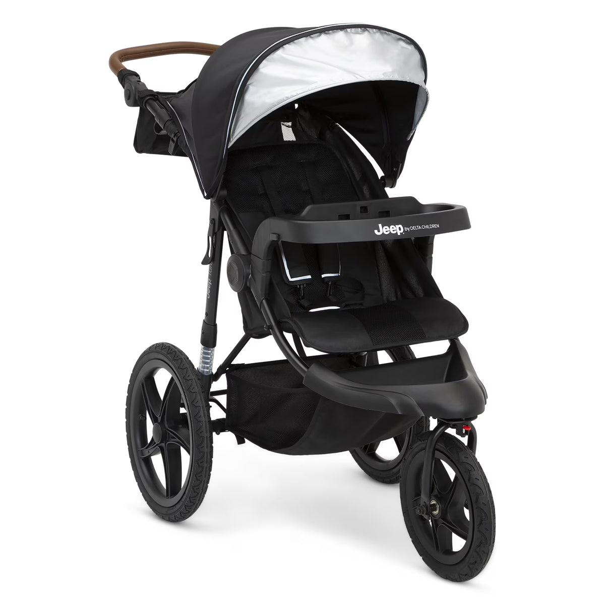 Nouveauté 2026 – Poussette de jogging Jeep TurboGlyde de Delta Children, noire