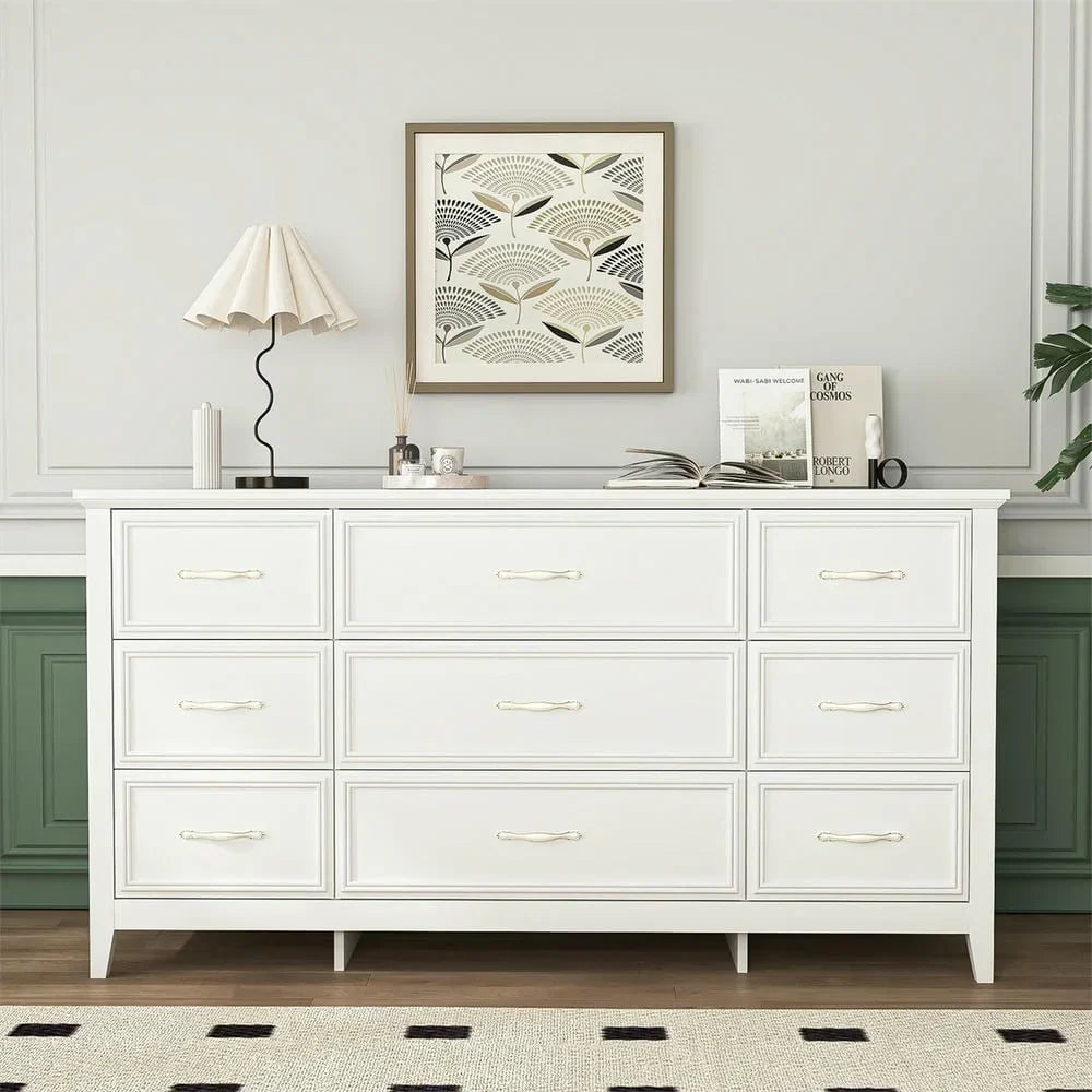 Nouveauté 2026 – Commode moderne Kadyn à 6 tiroirs, meuble en bois, commode pour chambre, meuble de rangement de cuisine avec tiroirs, commode (noire
