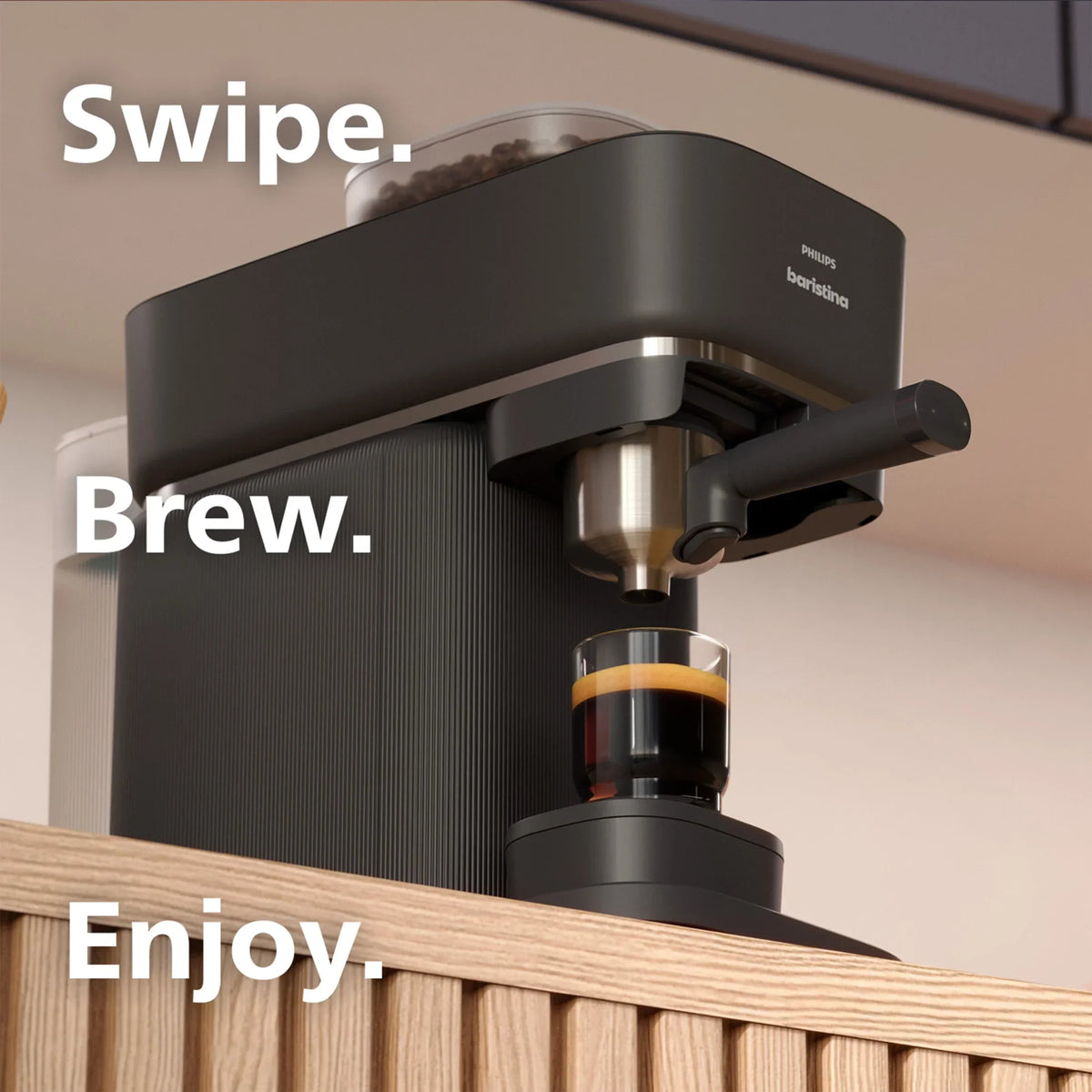 Nouveauté 2026 – Machine à expresso automatique Philips Baristina , blanc laiteux