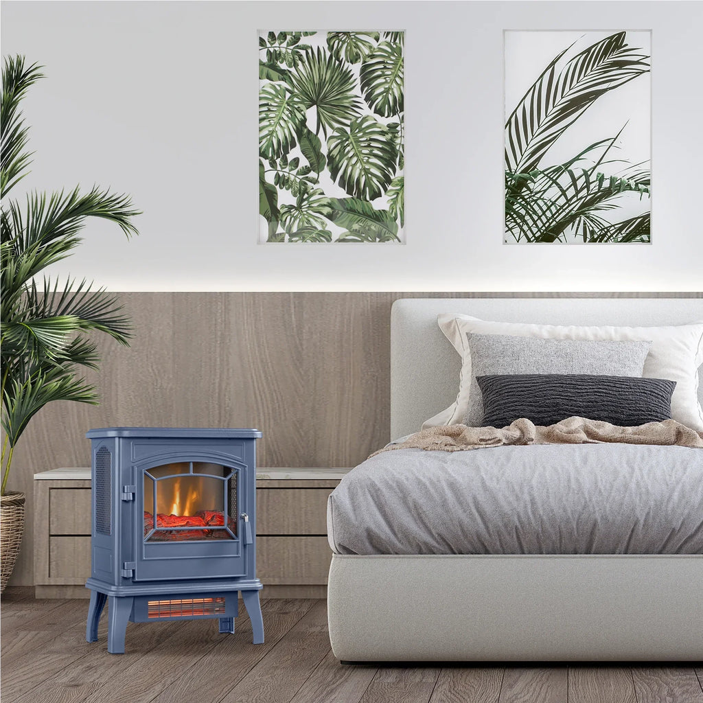 Nouveauté 2026 – Poêle électrique infrarouge à quartz ClassicFlame 17,5" W, bleu insigne