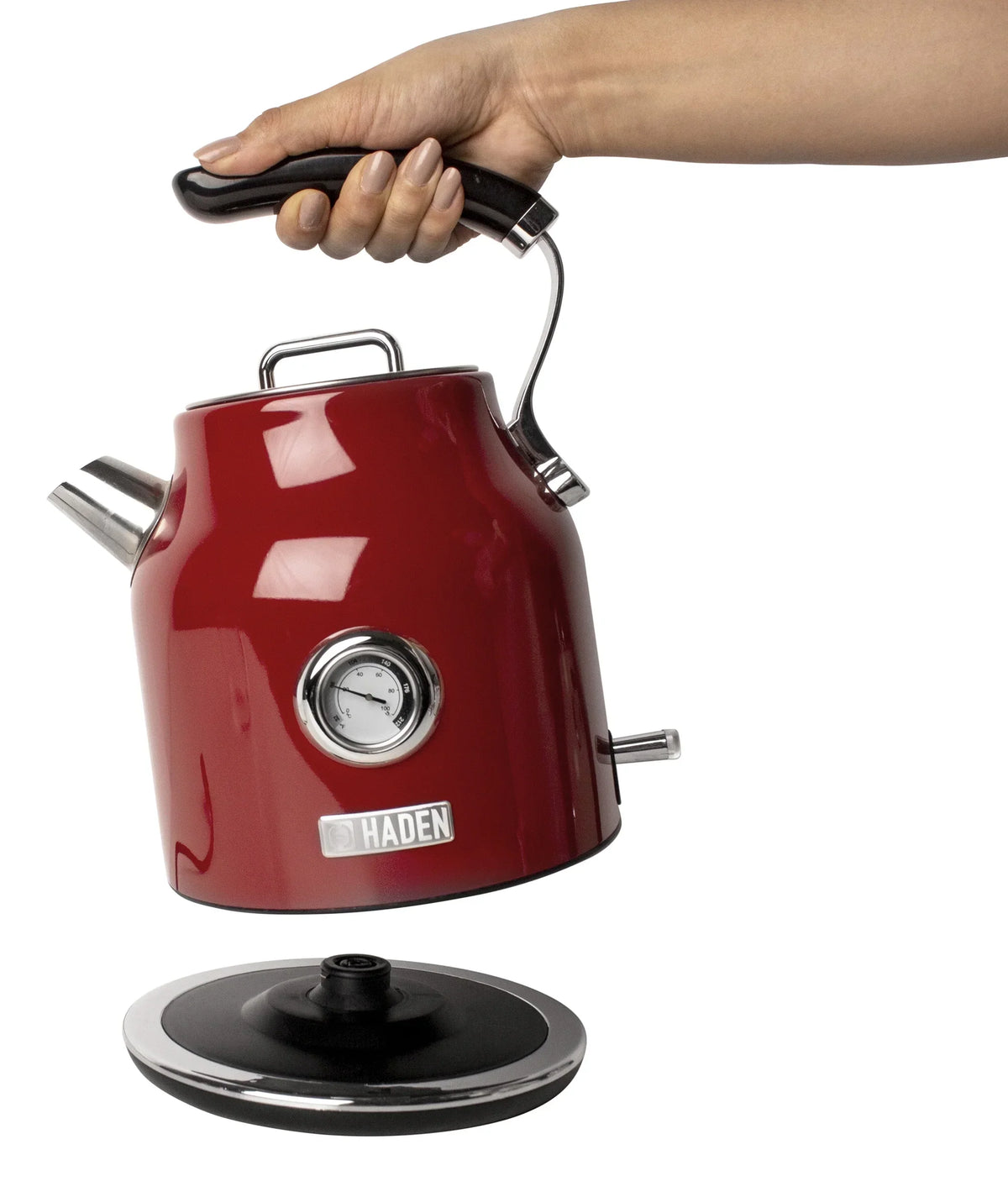 Nouveauté 2026 – Bouilloire électrique Haden Dorset 1,7 litre avec socle, mastic et chrome