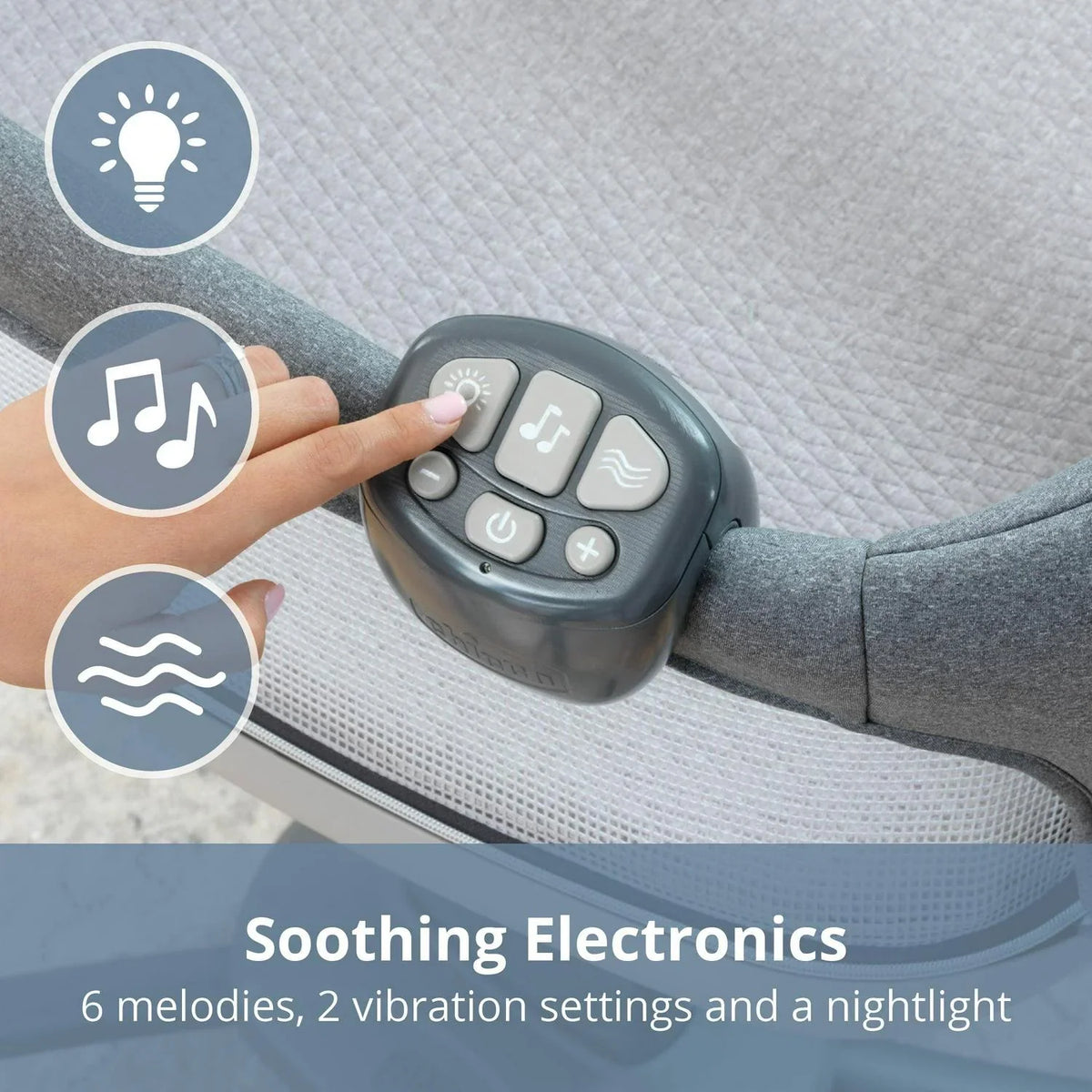 Nouveauté 2026 – Chicco Close to You Berceau de chevet portable 3 en 1 avec table à langer intégrée - Gris chiné (Gris). Neuf