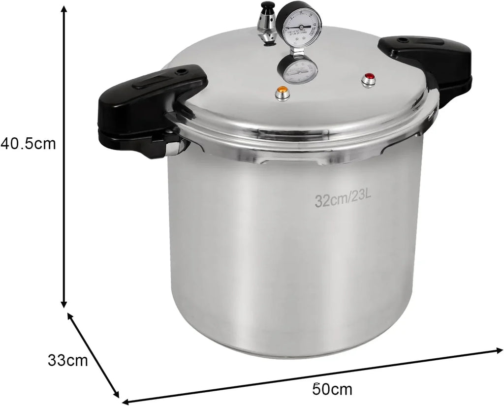 Nouveauté 2026 – Autocuiseur UNIFULL 24 pintes/23 litres , avec manomètre, soupape de sécurité (15 PSI) et joint d'étanchéité