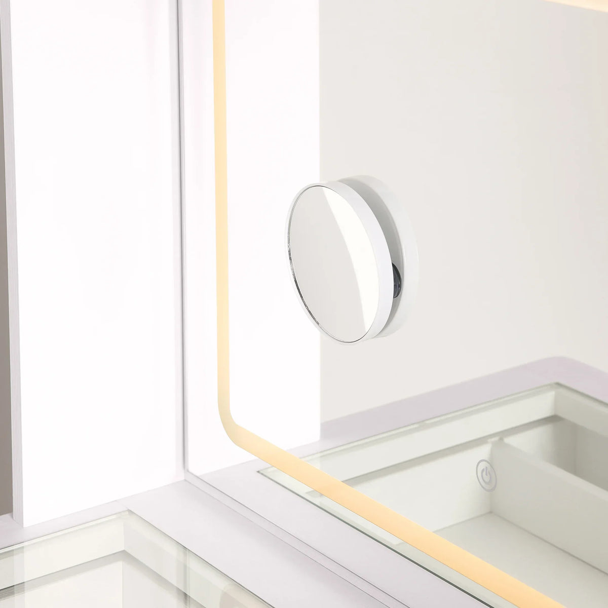 Nouveauté 2026 – Coiffeuse Lillian de Better Homes & Gardens avec miroir éclairé par DEL, finition blanche