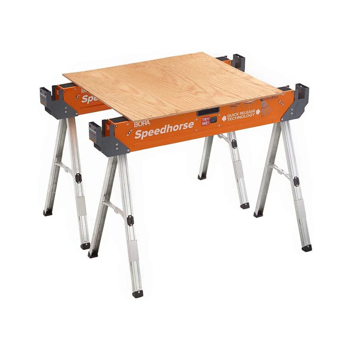 Nouveauté 2026 – Tréteau Speedhorse en acier de 76 cm (30 po) de hauteur, neuf, avec pieds à dégagement automatique (paquet de 2