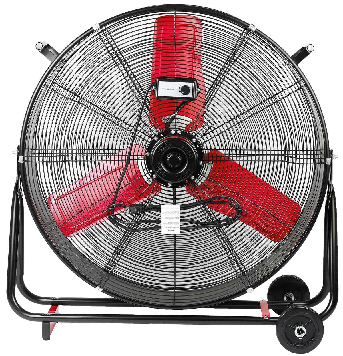 Nouveauté 2026 – Ventilateur tambour incliné haute vitesse Hyper Tough 30 pouces, rouge et noir