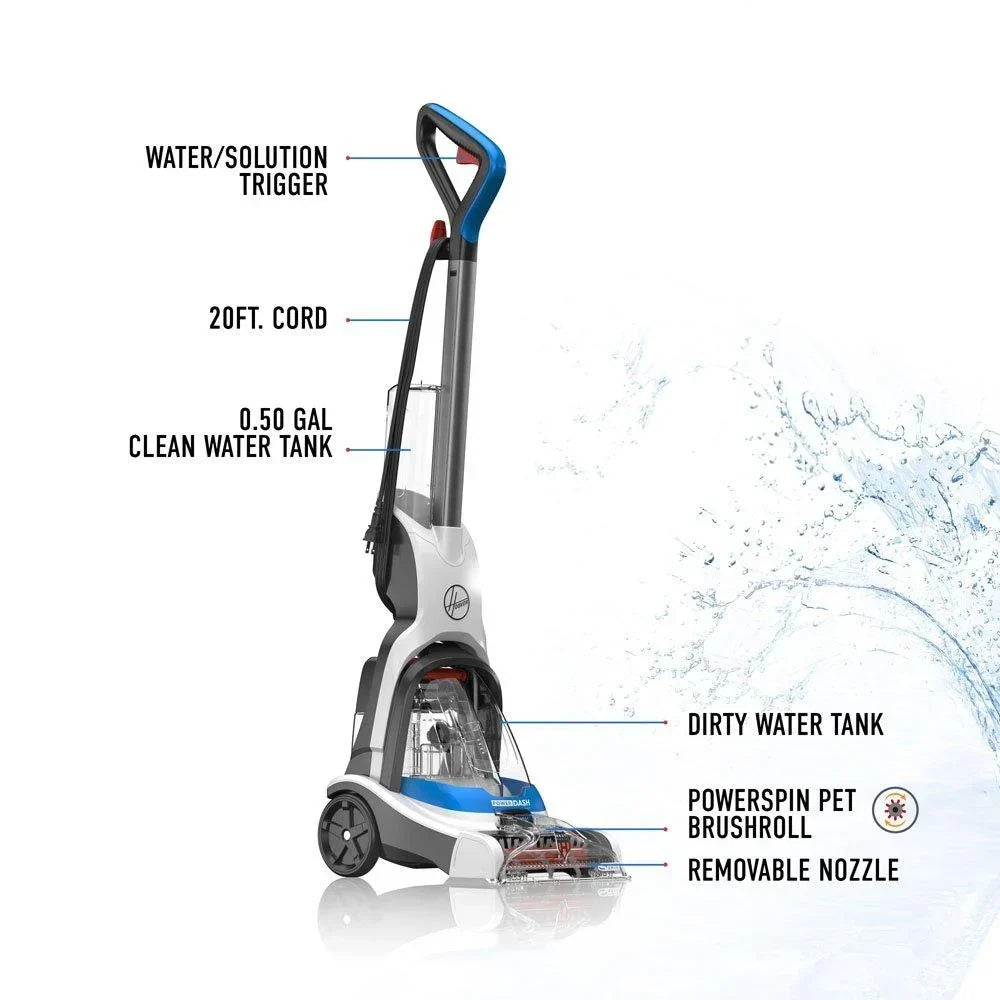 Nouveauté 2026 – Hoover PowerDash Pet, nettoyeur de tapis et moquettes, compact et léger, idéal pour les petits espaces, FH50710CN