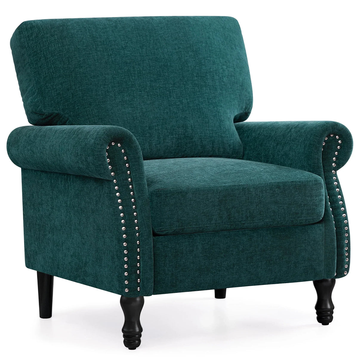 Nouveauté 2026 – Fauteuil d'appoint moderne COOLHUT , canapé une place confortable revêtu de tissu lin avec structure en bois massif, gris