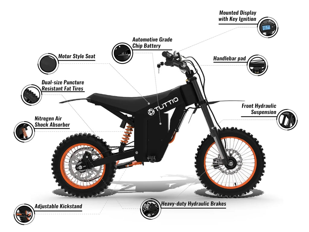 Nouveauté 2026 – Moto tout-terrain électrique TUTTIO Soleil01 pour adultes , moteur 48 V 21 Ah 200 N.m, 2000 W, vitesse maximale 60 km/h, autonomie maximale 72 km