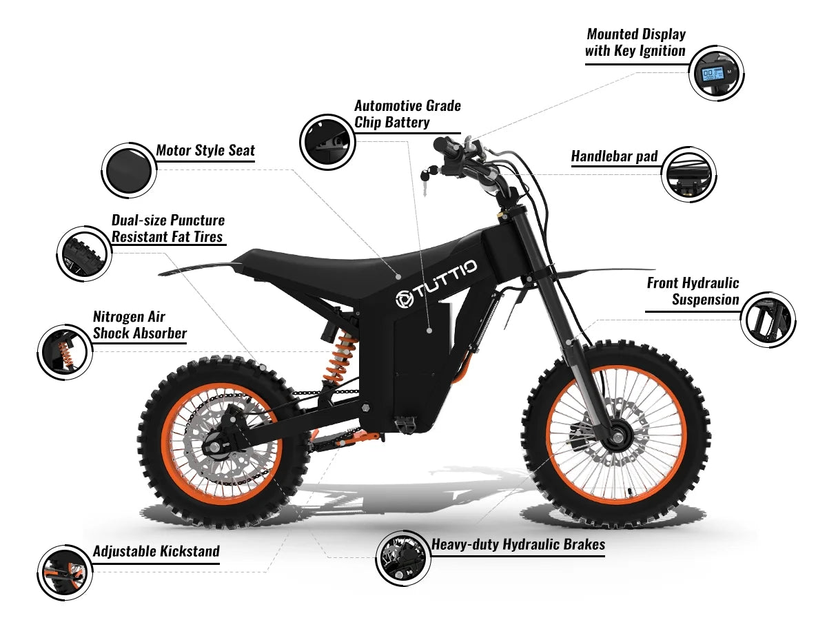 Nouveauté 2026 – Moto tout-terrain électrique TUTTIO Soleil01 pour adultes , moteur 48 V 21 Ah 200 N.m, 2000 W, vitesse maximale 60 km/h, autonomie maximale 72 km