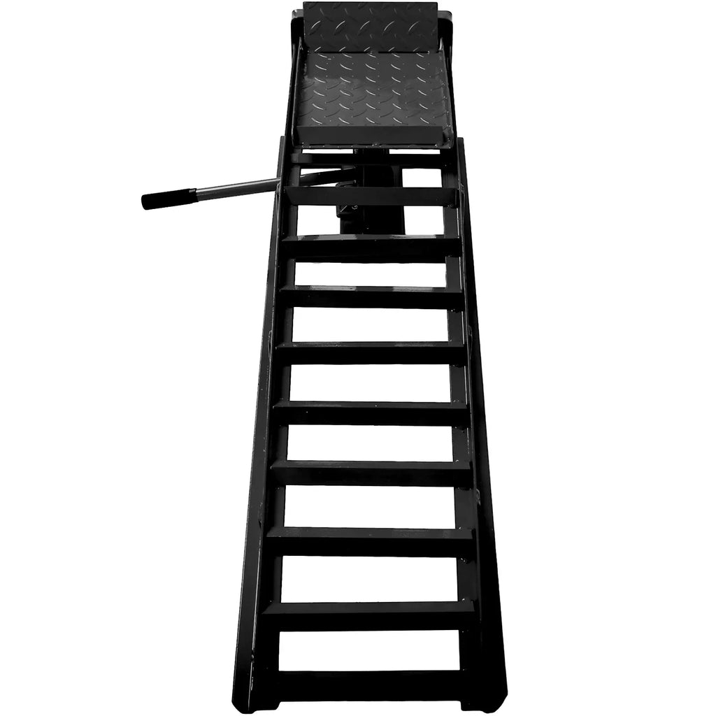 Nouveauté 2026 – Rampes hydrauliques pour voiture Riedhoff (lot de 2), charge maximale de 5 tonnes, hauteur de levage de 24 à 41 cm, robustes, noires