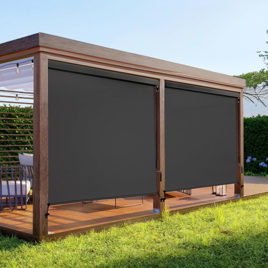 Nouveauté 2026 – Store enrouleur extérieur Superjoe pour terrasse, store occultant sans cordon, imperméable, protection UV, 122 cm x 183 cm