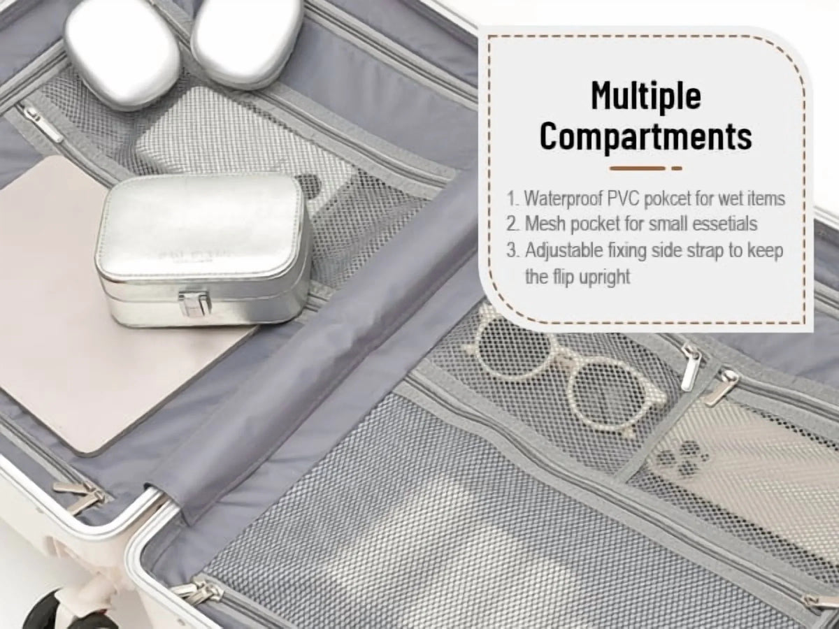 Nouveauté 2026 – Valise 22 pouces avec serrure TSA, idéale pour enfants et adultes, roulettes pivotantes verrouillables, housse de protection et ceinture de sécurité incluses