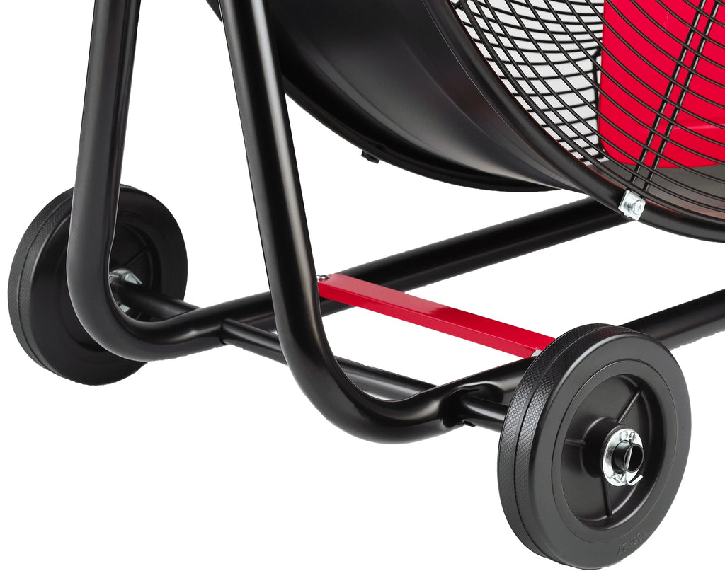 Nouveauté 2026 – Ventilateur tambour incliné haute vitesse Hyper Tough 30 pouces, rouge et noir