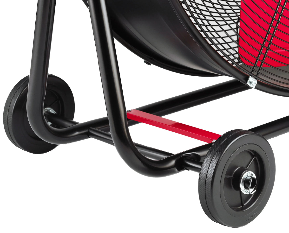 Nouveauté 2026 – Ventilateur tambour incliné haute vitesse Hyper Tough 30 pouces, rouge et noir