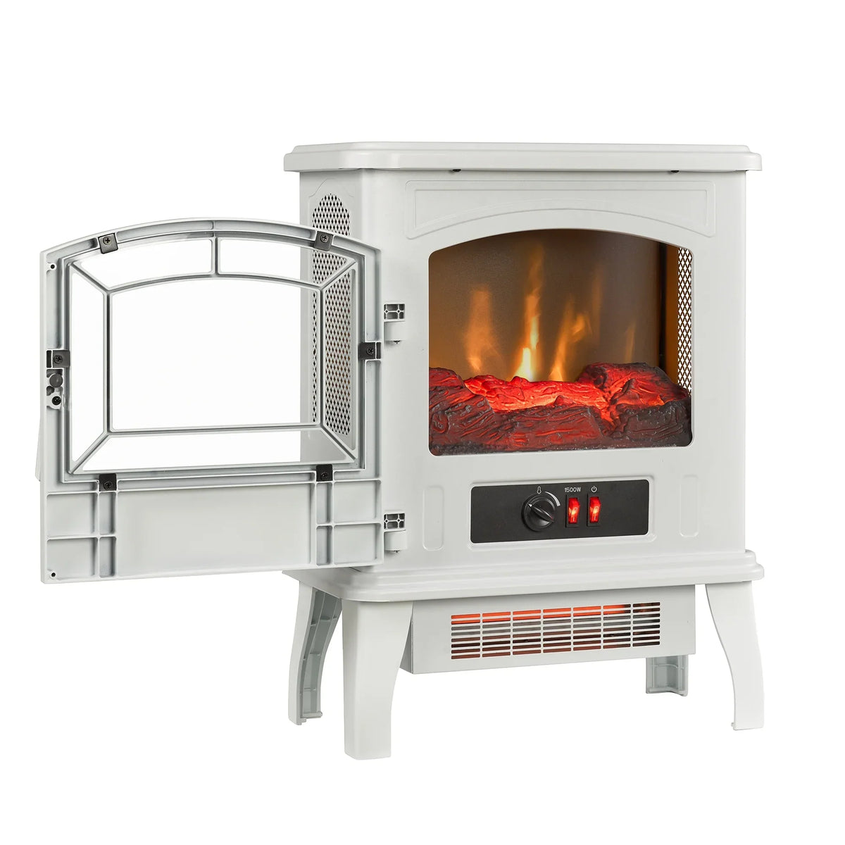 Nouveauté 2026 – Poêle électrique infrarouge à quartz ClassicFlame 17,5" W, bleu insigne