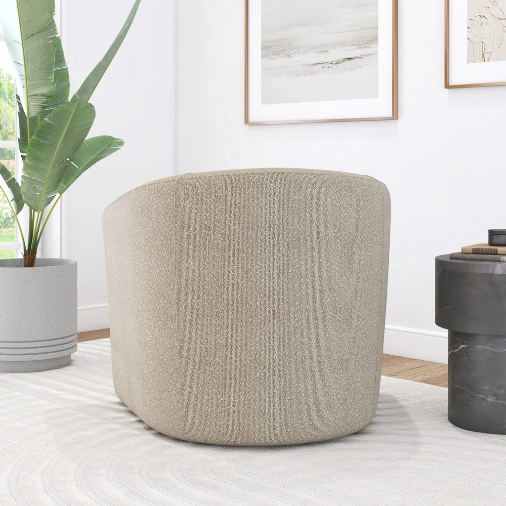 Nouveauté 2026 – Fauteuil pivotant Mainstays Boucle , taupe