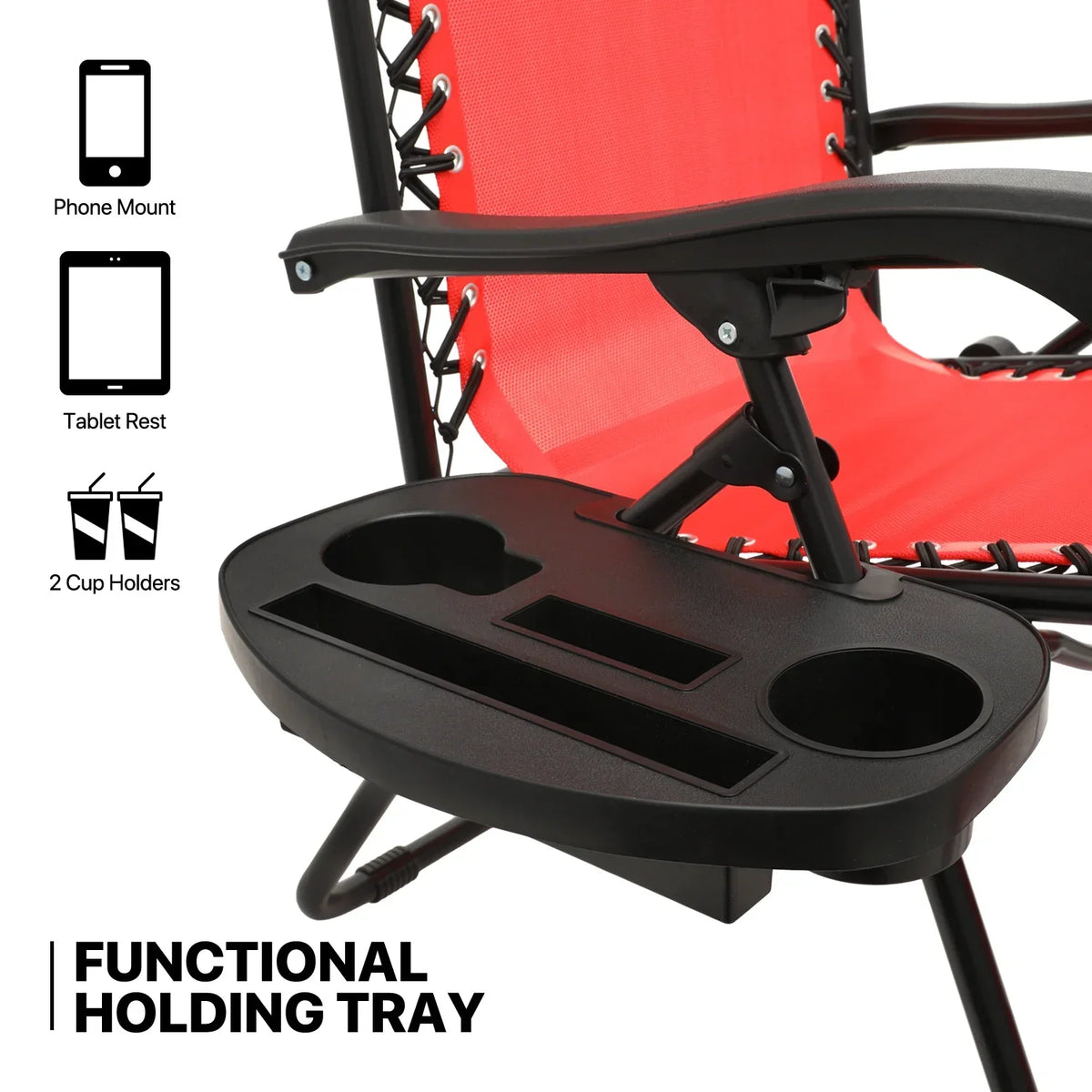Nouveauté 2026 – Ensemble de 2 chaises MoNiBloom Zero Gravity , fauteuils de plage/terrasse pliables avec auvent et appui-tête, noirs