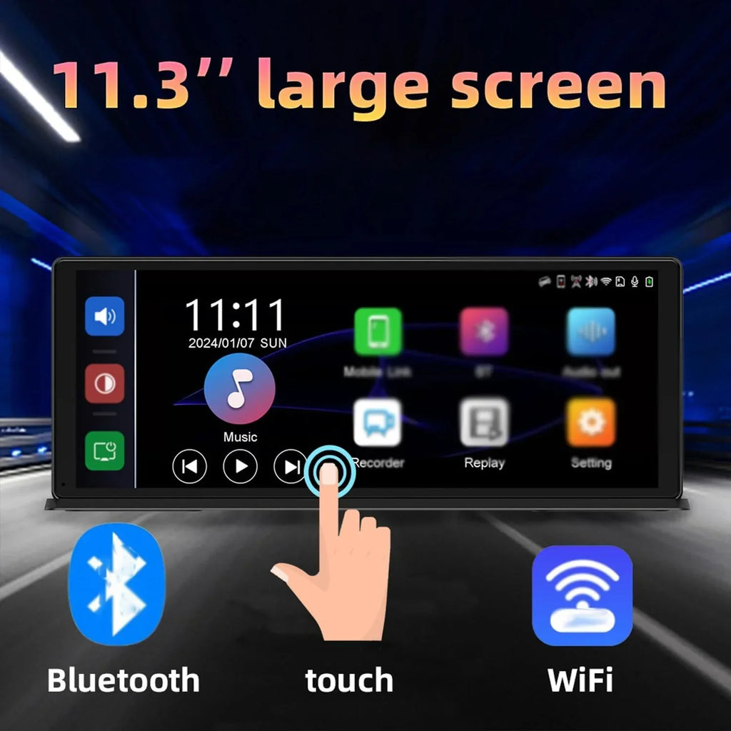 Nouveauté 2026 – Tablette de voiture Cartablet Pro Max 2025 , tablette de voiture HD 10,26" avec caméra embarquée 4K, caméra de recul 1080p, navigation GPS/commande vocale (enregistreur + caméra de recul + projection d'écran (128 Go