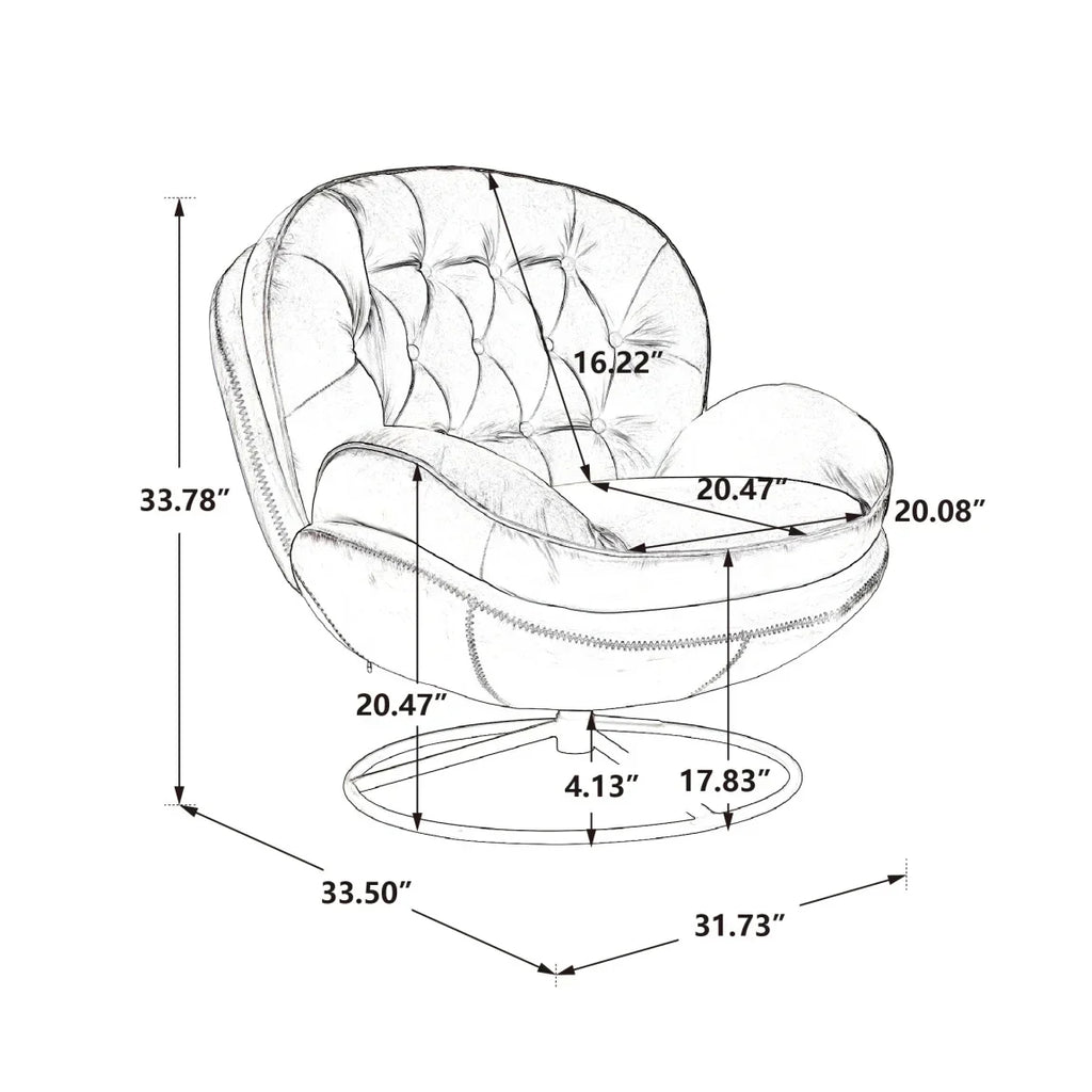 Nouveauté 2026 – Fauteuil pivotant Velvet avec repose-pieds, chaise longue moderne avec structure en métal, fauteuil de lecture confortable pour salon, chambre ou bureau, bleu