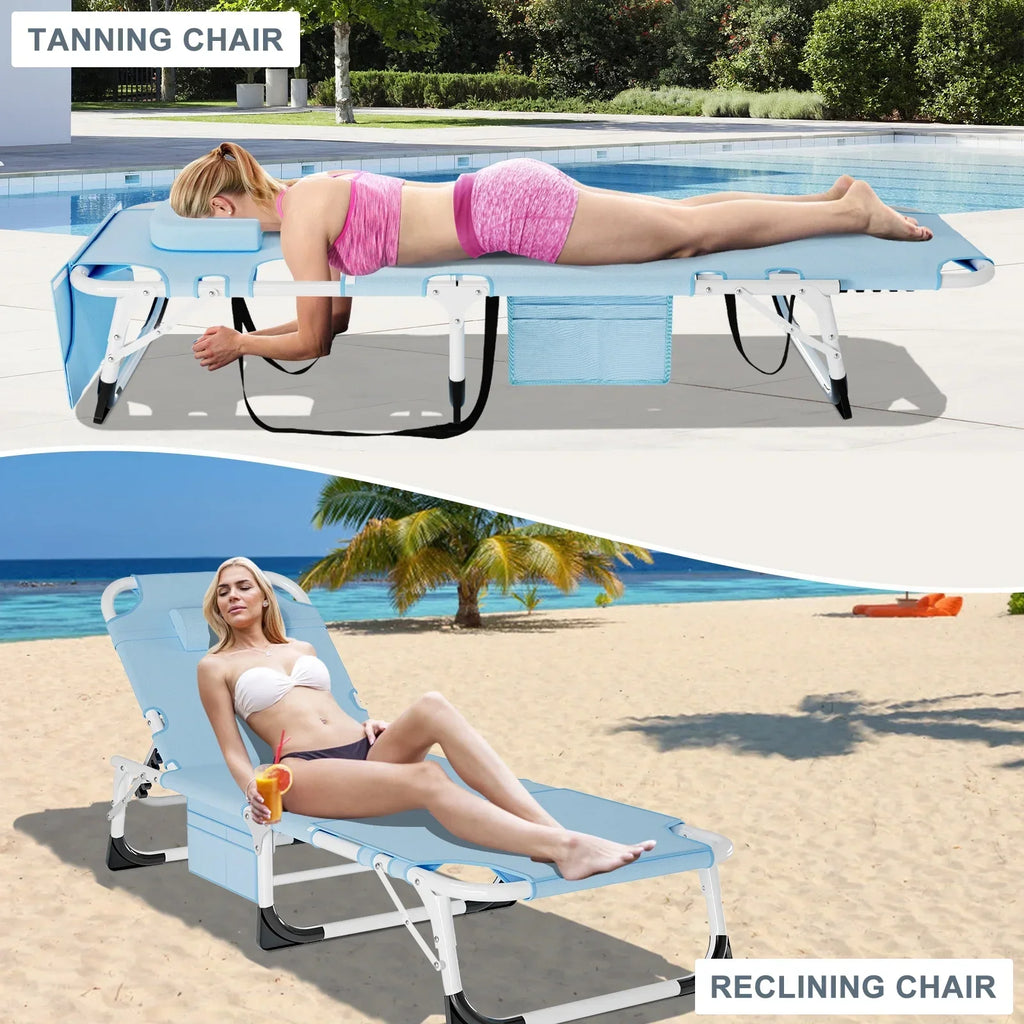 Nouveauté 2026 – Chaise longue MOPHOTO avec matelas, supportant jusqu'à 200 kg, lit de camp portable et robuste, réglable, idéal pour le camping, la piscine, la plage et la terrasse