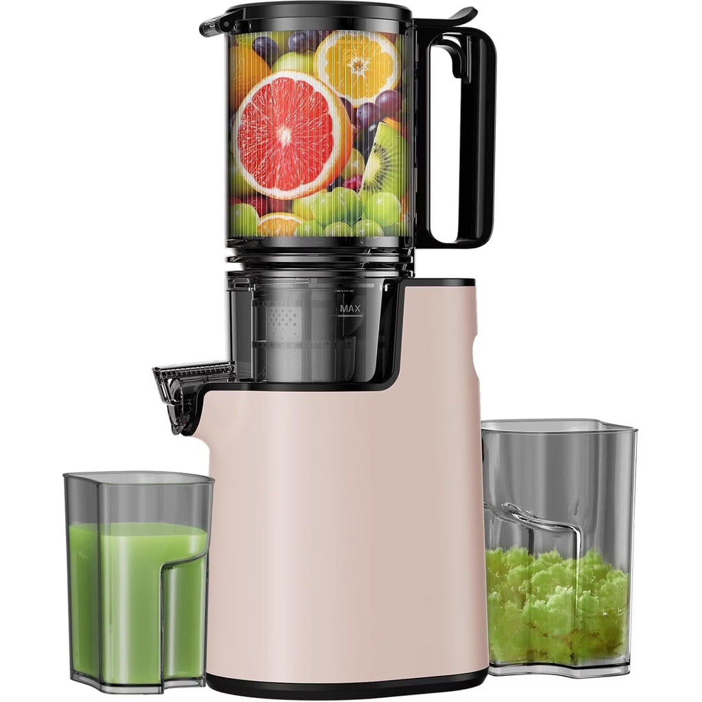 Nouveauté 2026 – Extracteur de jus à froid YPONE , extracteur à mastication avec goulotte d'alimentation de 13,7 cm de large, 350 W, convient aux fruits et légumes entiers, extracteur de jus à haut rendement, facile à nettoyer (noir