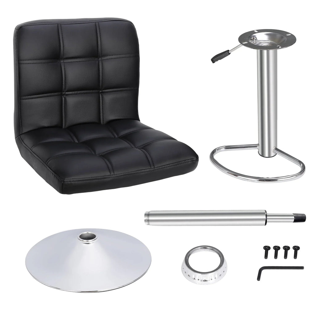 Nouveauté 2026 – Ensemble de 4 tabourets de bar ZENY , coussin moelleux, structure en métal, pivotants, 61-81 cm, noir