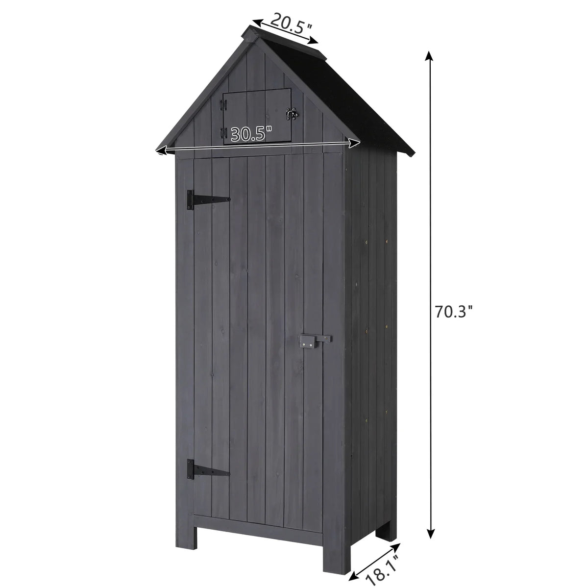 Nouveauté 2026 – Abri de jardin iTopRoad 70 pouces (178 cm) pour outils de jardin, casiers de rangement en bois pour terrasse