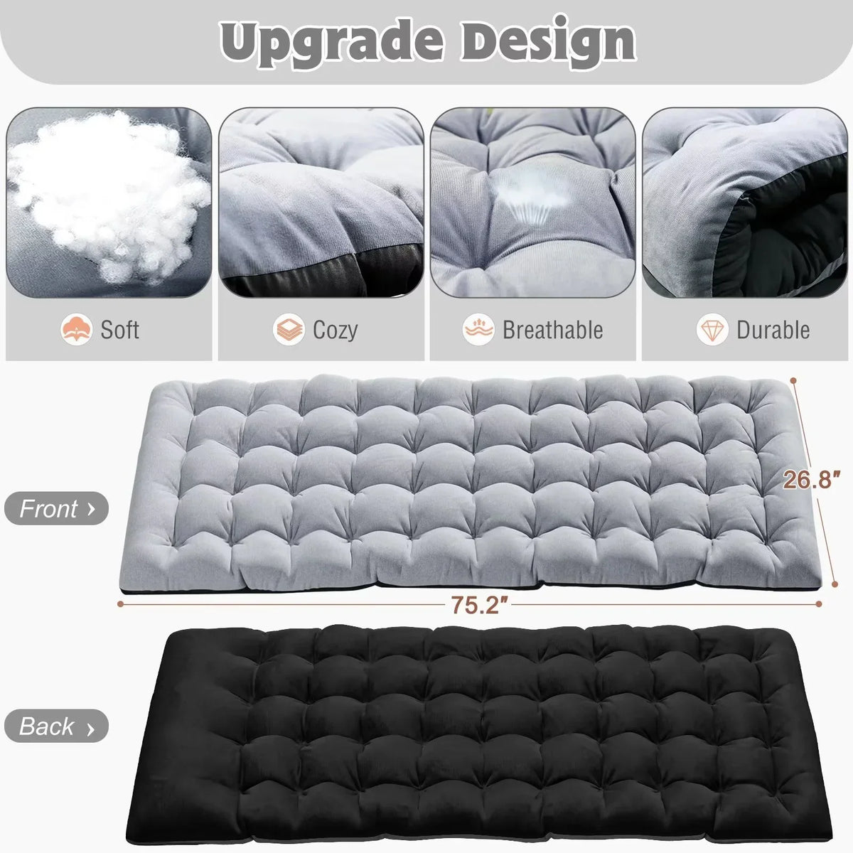 Nouveauté 2026 – Chaise longue MOPHOTO avec matelas, supportant jusqu'à 200 kg, lit de camp portable et robuste, réglable, idéal pour le camping, la piscine, la plage et la terrasse