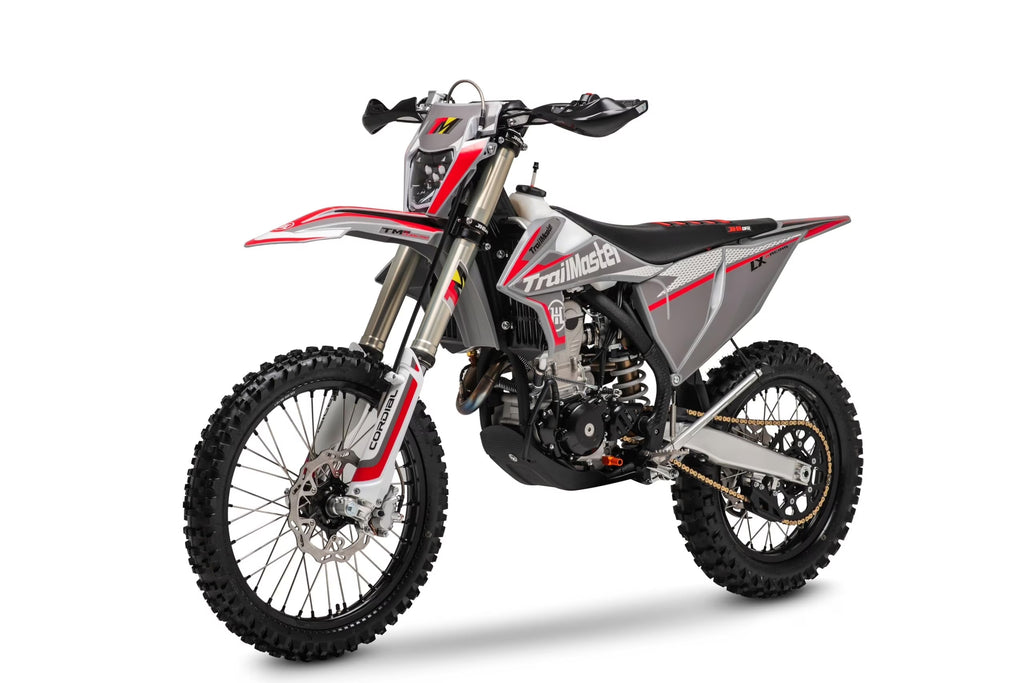 Nouveauté 2026 – Moto tout-terrain Trailmaster JHL Pro-Series LX300 PRO haute performance, prête pour la course, de taille moyenne et à démarrage électrique (rouge