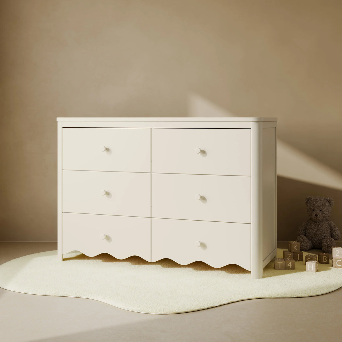 Nouveauté 2026 – Commode pour chambre d'enfant Storkcraft Casablanca 6 tiroirs, couleur sauge